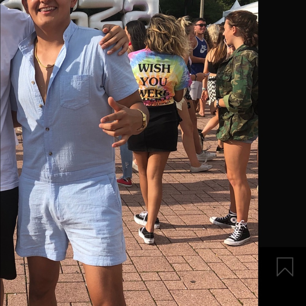 Blue Man Romper